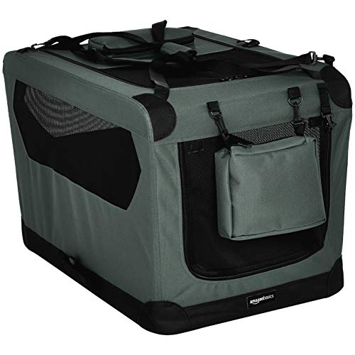 Amazon Basics Folding Portable Soft Pet Dog Crate Carrier Kennel ...
