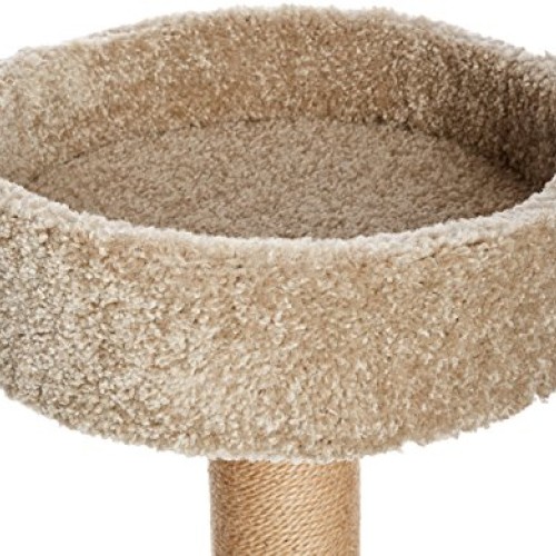 Amazon Basics Large Cat Condo Tree Tower with Scratching Post - 1...