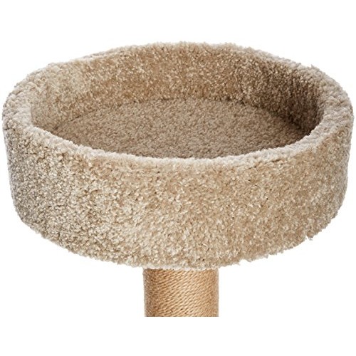 Amazon Basics Large Cat Condo Tree Tower with Scratching Post - 1...