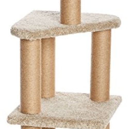 Amazon Basics Large Cat Condo Tree Tower with Scratching Post - 1...