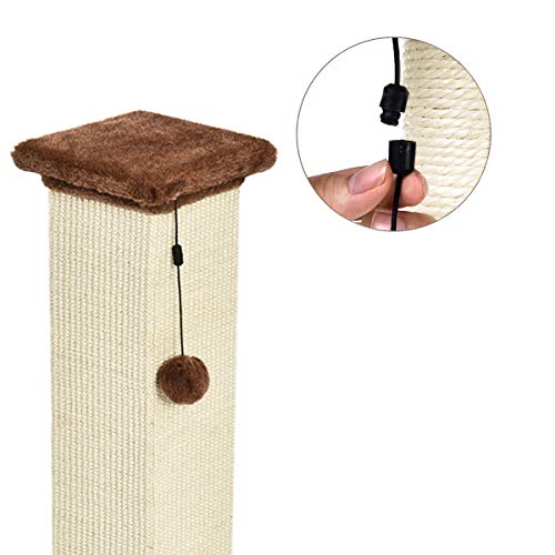 Amazon Basics Large Premium Tall Cat Scratching Post - 16 x 35 x ...