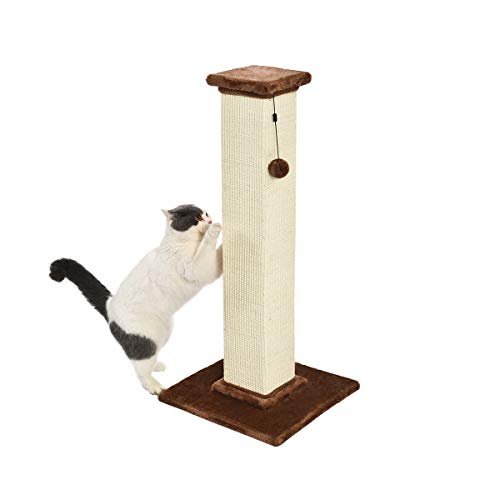 Amazon Basics Large Premium Tall Cat Scratching Post - 16 x 35 x ...