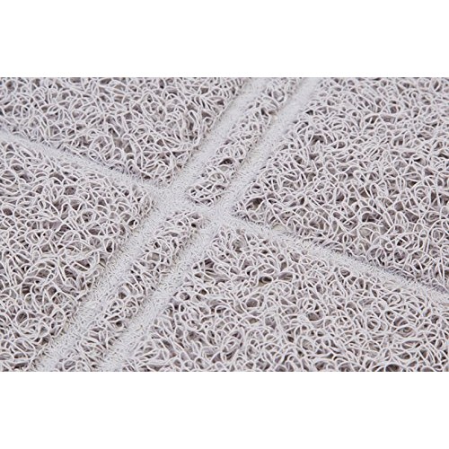 Amazon Basics Less-Mess Cat Litter Box Mat, 24 x 35 Inches, Grey