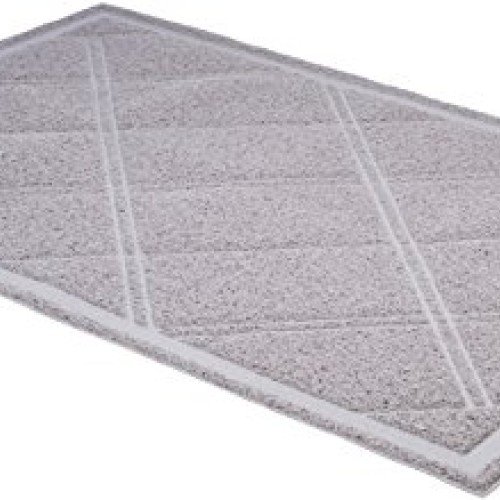 Amazon Basics Less-Mess Cat Litter Box Mat, 24 x 35 Inches, Grey