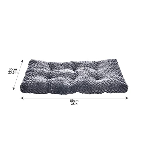 Amazon Basics Pet Dog Bed Pad, 35 x 23 x 3 Inch - Medium, Gray Swirl