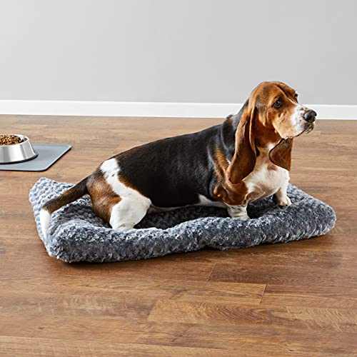 Amazon Basics Pet Dog Bed Pad, 35 x 23 x 3 Inch - Medium, Gray Swirl