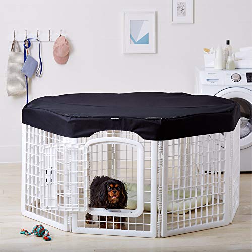 Amazon Basics Plastic Pet Pen Mesh and Fabric Top Cover, 34-Inch