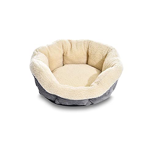 Amazon Basics Round Self Warming Pet Bed For Cat or Dog, 18 x 8 I...