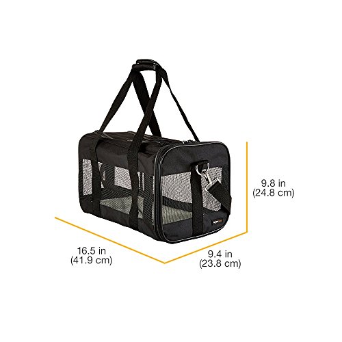 Amazon Basics Soft-Sided Mesh Pet Travel Carrier, Medium 17 x 10...