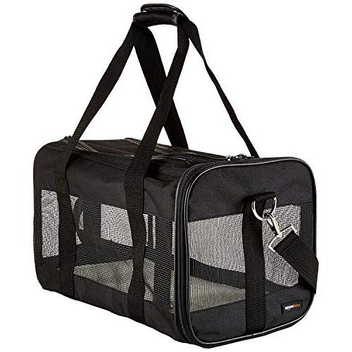 Amazon Basics Soft-Sided Mesh Pet Travel Carrier, Medium 17 x 10...