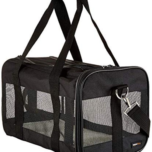 Amazon Basics Soft-Sided Mesh Pet Travel Carrier, Medium 17 x 10...