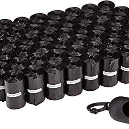 Amazon Basics Unscented Standard Dog Poop Bags with Dispenser and...