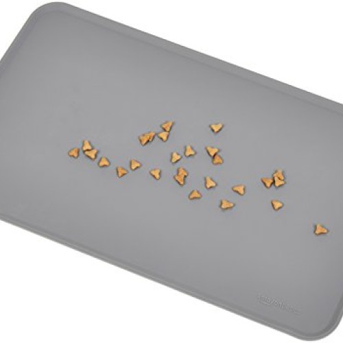 Amazon Basics Waterproof Anti-Slip Silicone Pet Food and Water Bo...