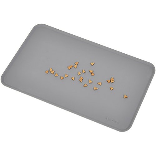 Amazon Basics Waterproof Anti-Slip Silicone Pet Food and Water Bo...