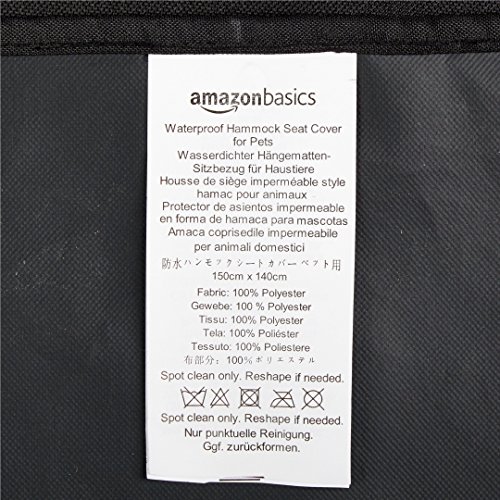 Amazon Basics Waterproof Car Hammock Rear Seat Cover for Pets - 5...