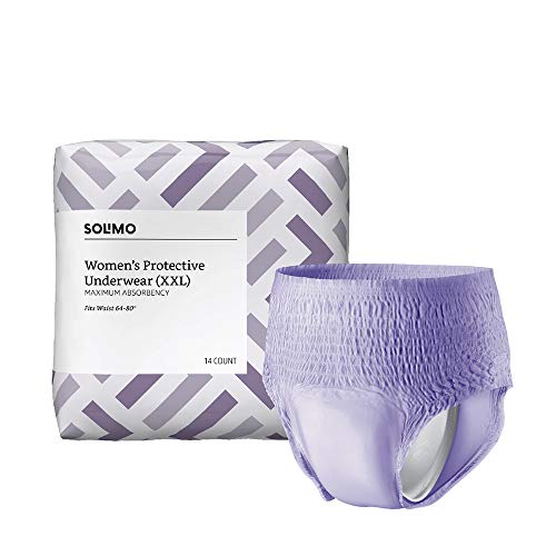 Amazon Brand - Solimo Incontinence & Postpartum Underwear for Wom...