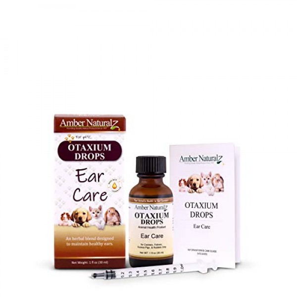 AMBER NATURALZ - Ear Care - Herbal Ear drops - for pets, 1 ounce