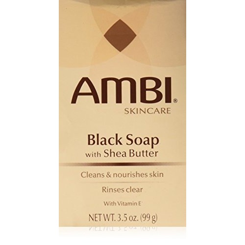 Ambi Skincare Black Soap with Shea Butter, 3.5 Oz Pack of 2