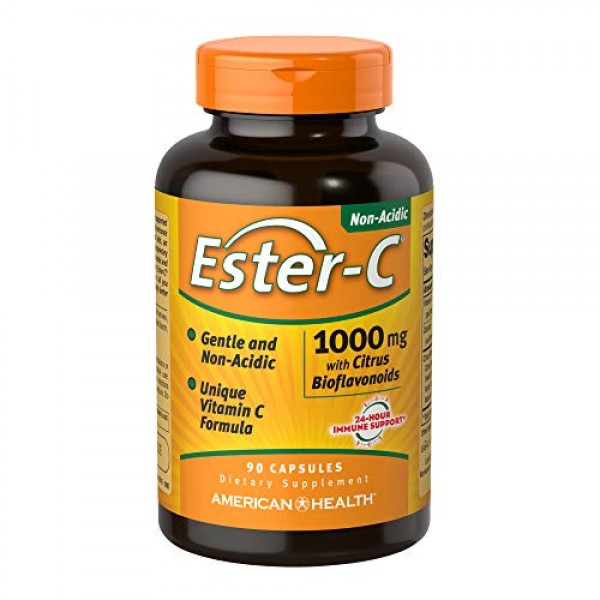 American Health Ester-C with Citrus Bioflavonoids Capsules- 24-Ho...