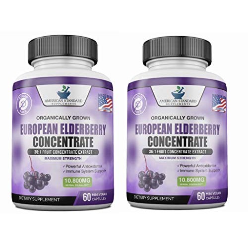Elderberry European Organic 10,800mg 2 Pack - Immune Support Im...