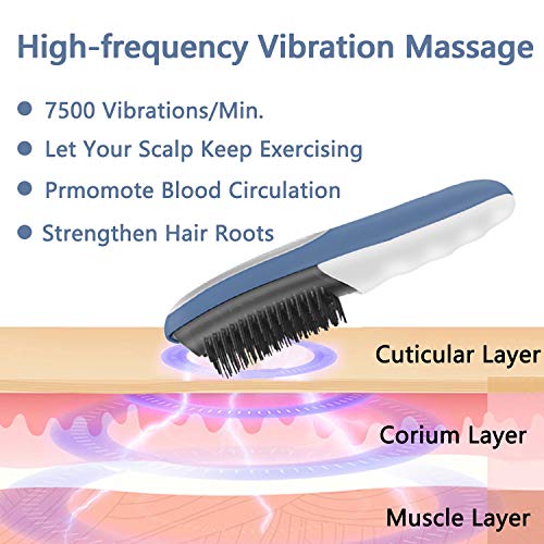 Electric Scalp Massager Comb 2 in 1 Magical Comb with Two Changea...