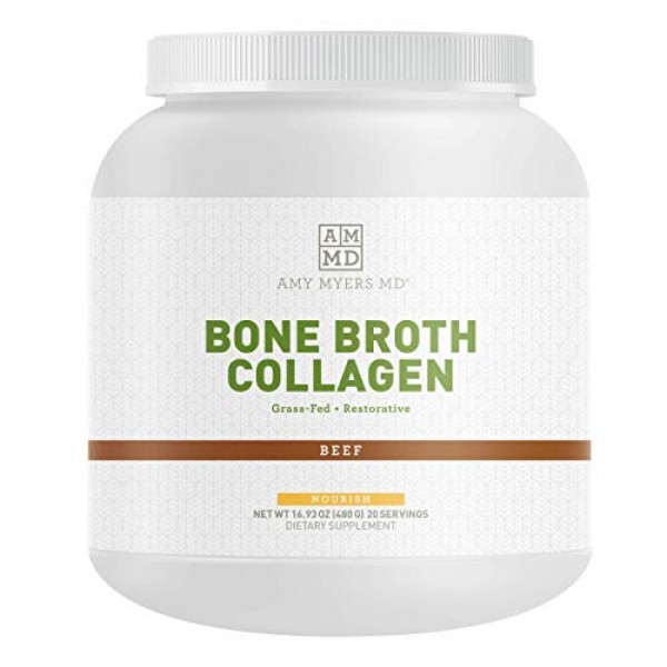 Dr Amy Myers Beef Bone Broth Collagen Powder - Type II Collagen P...