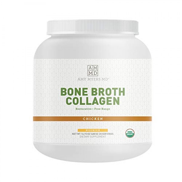 Dr Amy Myers Bone Broth Collagen Powder - Type II Collagen Protei...