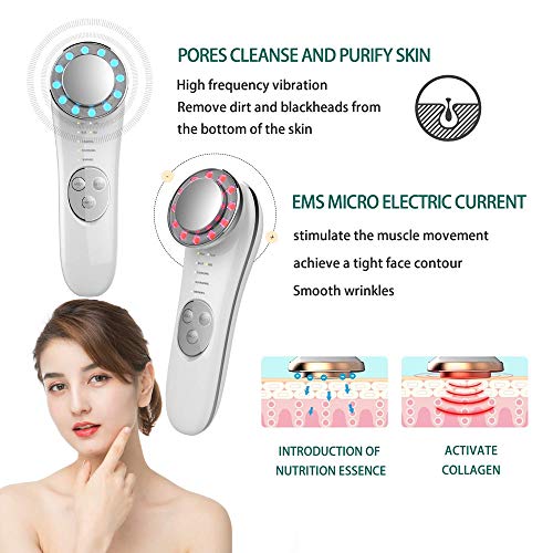 Facial Massager - 7 in 1 Face Cleaner Lifting Machine - High Freq...