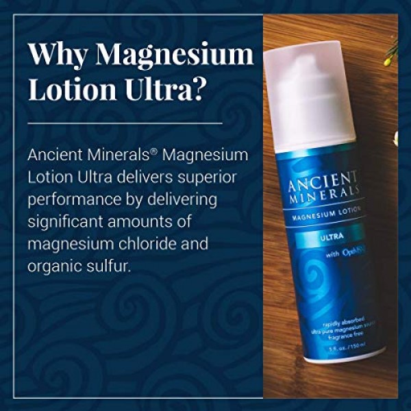 Ancient Minerals Magnesium Lotion Ultra with MSM Pure Genuine Zec...