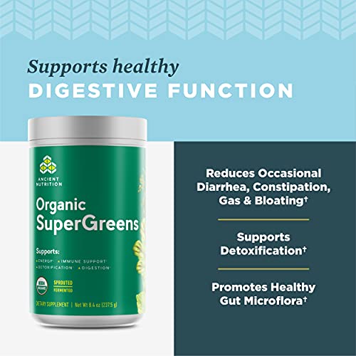 Ancient Nutrition Organic SuperGreens - Digestive Enzymes, Fermen...