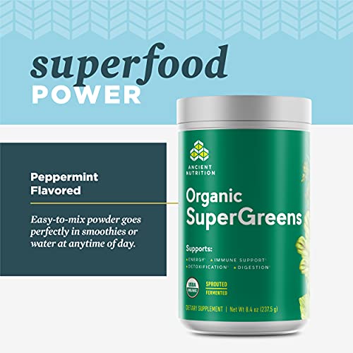 Ancient Nutrition Organic SuperGreens - Digestive Enzymes, Fermen...