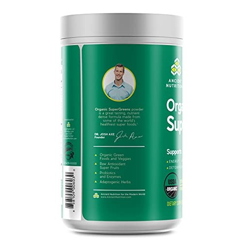 Ancient Nutrition Organic SuperGreens - Digestive Enzymes, Fermen...