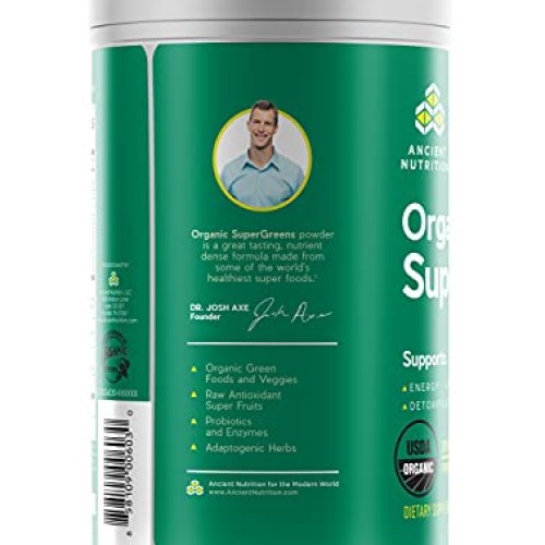 Ancient Nutrition Organic SuperGreens - Digestive Enzymes, Fermen...
