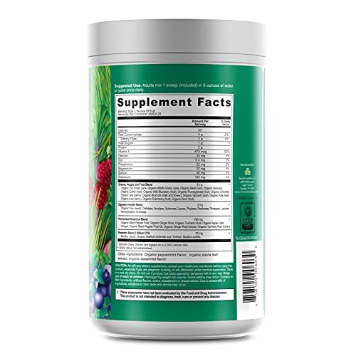 Ancient Nutrition Organic SuperGreens - Digestive Enzymes, Fermen...