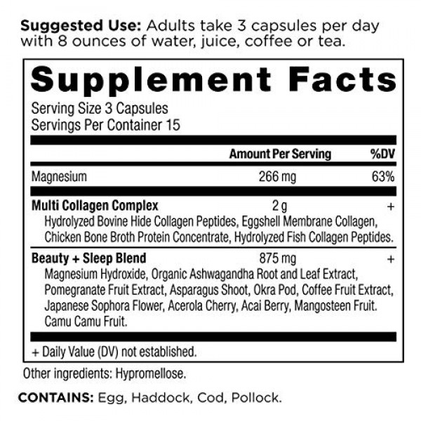 Collagen Pills for Hair, Skin and Nails by Ancient Nutrition, Bea...