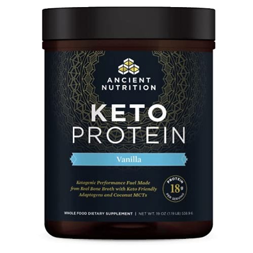 Keto Protein Powder by Ancient Nutrition, KetoPROTEIN with Fats f...