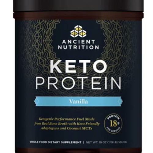 Keto Protein Powder by Ancient Nutrition, KetoPROTEIN with Fats f...