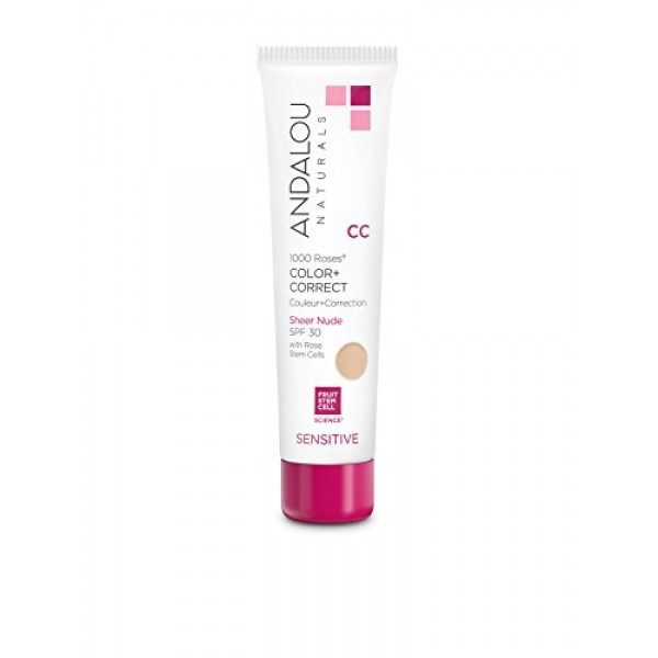 Andalou Naturals 1000 Roses CC Color + Correct with SPF 30 Ounces...
