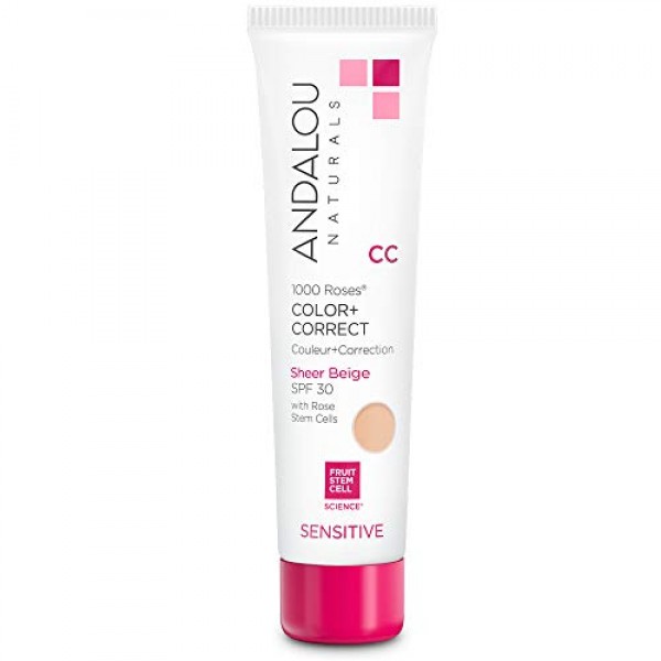Andalou Naturals 1000 Roses CC Color + Correct with SPF 30 Ounces...