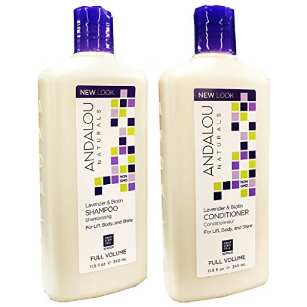 Andalou Naturals Lavender & Biotin Full Volume Shampoo & Conditio...