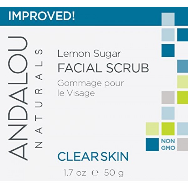 Andalou Naturals Lemon Sugar Facial Scrub, 1.7 oz., Gently Exfoli...