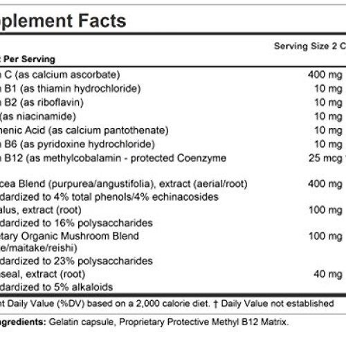 ANDREW LESSMAN Immune Factors 360 Capsules – Echinacea, Goldensea...