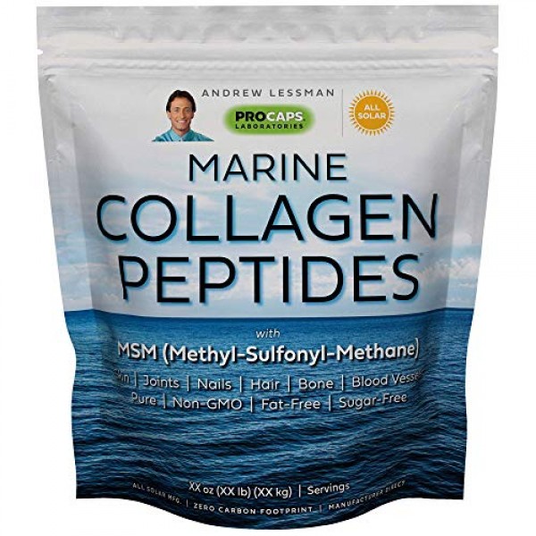 Andrew Lessman Marine Collagen Peptides Powder & MSM 120 Servings...