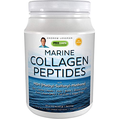 ANDREW LESSMAN Marine Collagen Peptides Powder & MSM 60 Servings ...