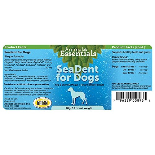 Animal Essentials SeaDent Kelp & Enzyme Plaque & Tarter Control f...