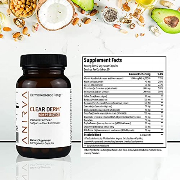 Clear Skin Supplement with Zinc for Adults, Formulated To Battle ...