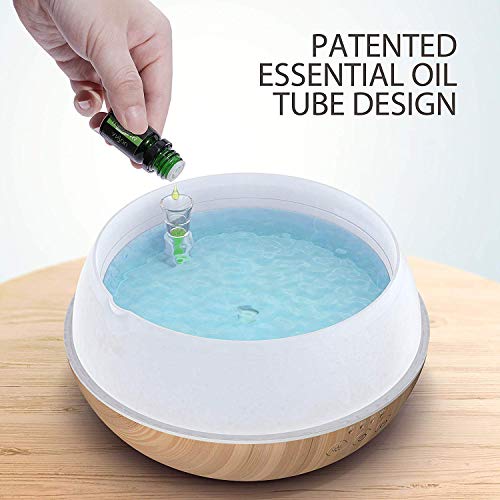Essential Oil Diffuser,Anjou 500ml Cool Mist Humidifier,One Fill ...