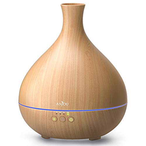 Essential Oil Diffuser, Anjou 500ml Cool Mist Humidifier Wood Gra...