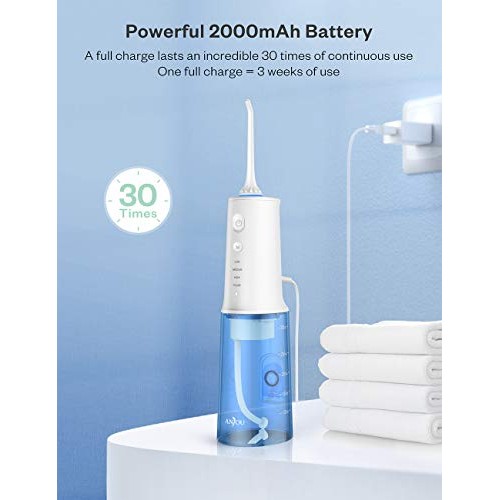 Water Flosser Cordless Teeth Cleaner, 320ML Professional Dental O...