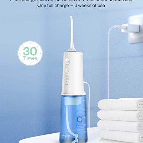 Water Flosser Cordless Teeth Cleaner, 320ML Professional Dental O...